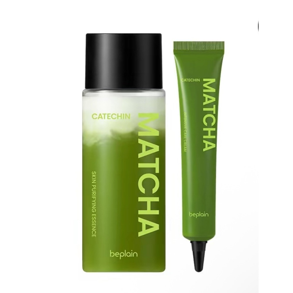 Beplain Matcha Catechin Skin Purifying Essence‎ & Intensive Care Cream Set